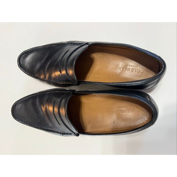 Cole Haan Men\'s Size 14 Slip On Loafers Black Leather Comfort Classic Preppy